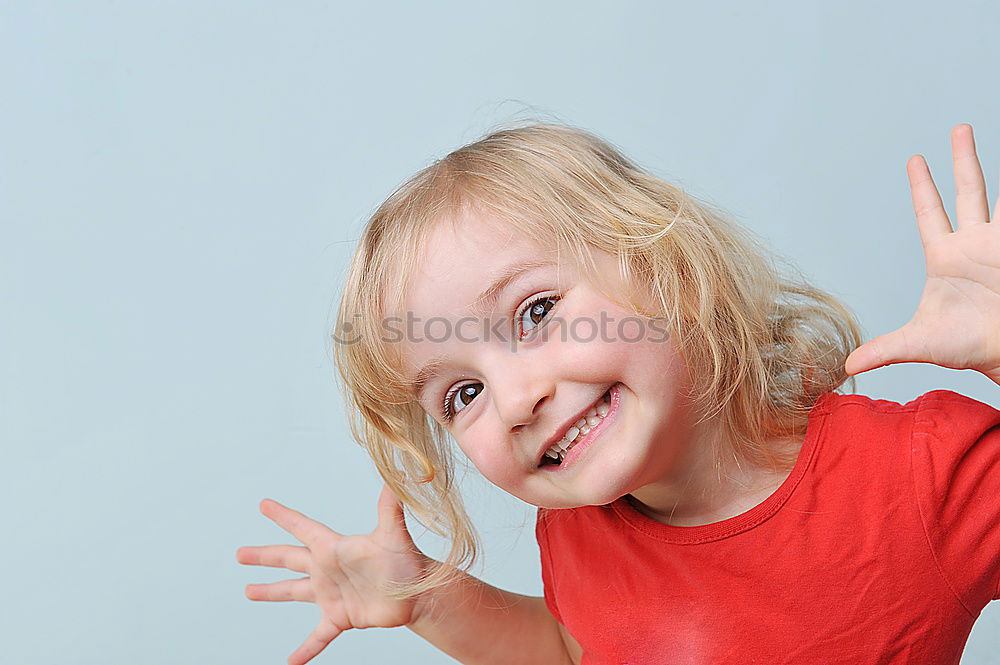 Similar – Image, Stock Photo Finger salad. Girl Child