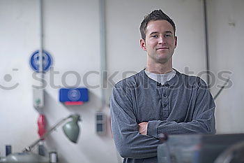 Similar – Image, Stock Photo Motorcycles mechanic resting having a beer