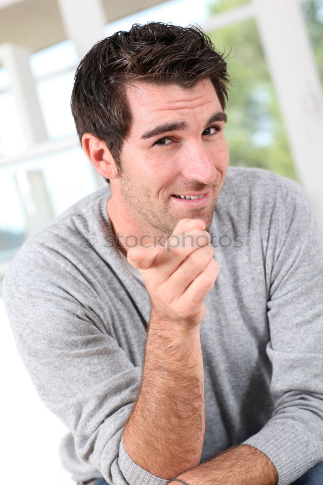 Similar – Image, Stock Photo Young man with bunch of flowers in hands