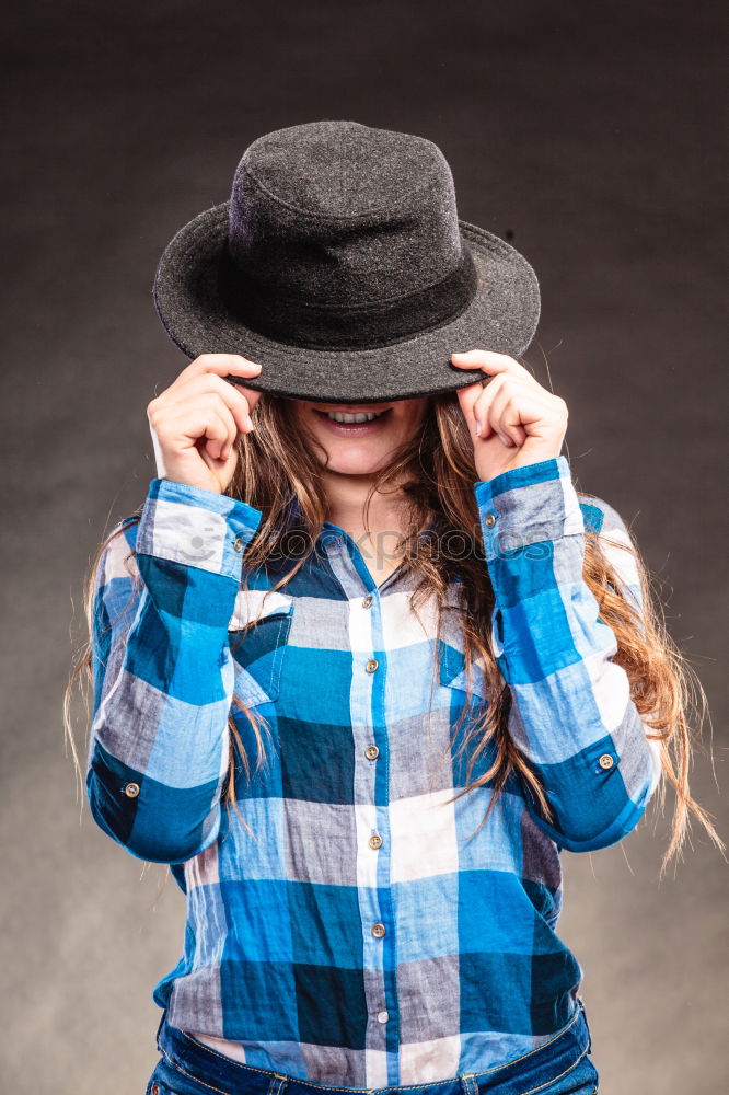 Similar – Image, Stock Photo Stylish woman at brick wall