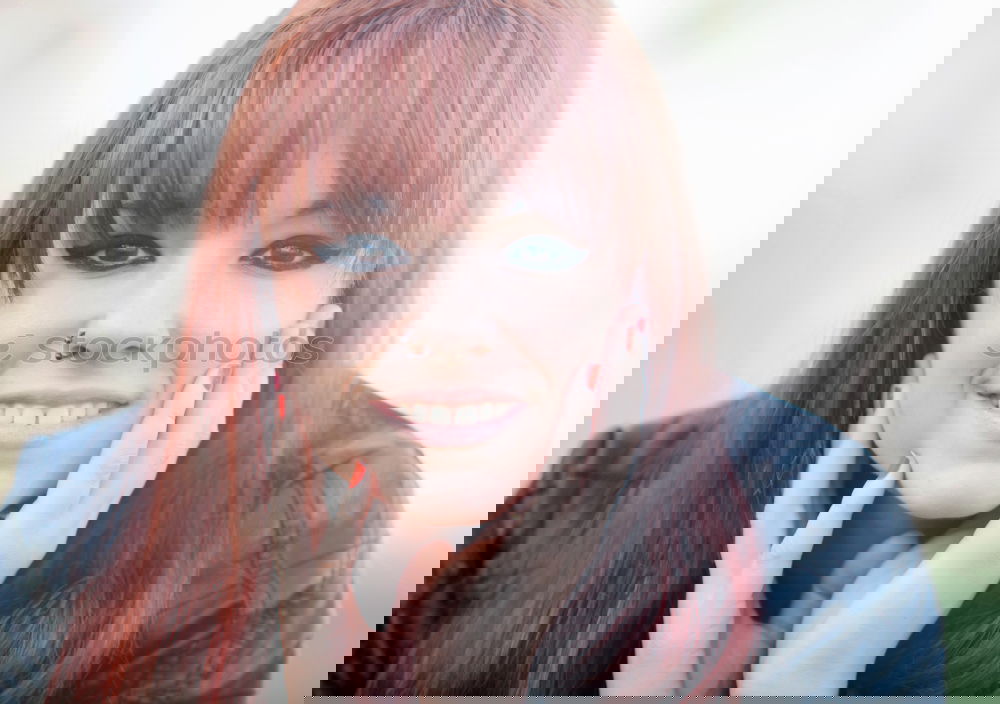 Similar – Image, Stock Photo smiling woman with red hair