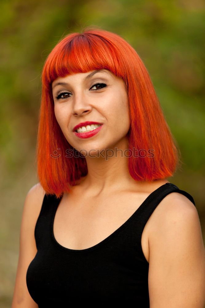 Similar – Image, Stock Photo Portrait of red haired woman