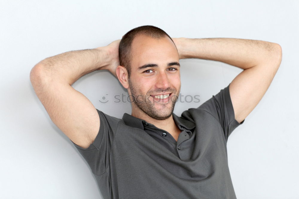 Similar – Image, Stock Photo Happy Welldressed Businessman Leaning On Wall