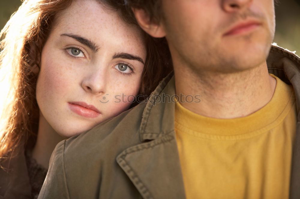 Similar – Image, Stock Photo A Sensitive Sibling Behind Leaves