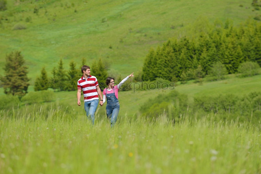 Similar – happy lovers on Holiday in the alps mountains