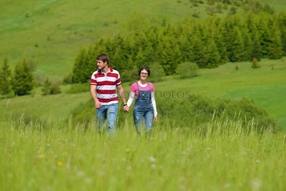 Similar – happy lovers on Holiday in the alps mountains