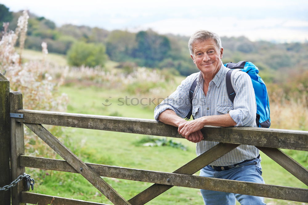 Similar – Image, Stock Photo Happy senior man looking at camera