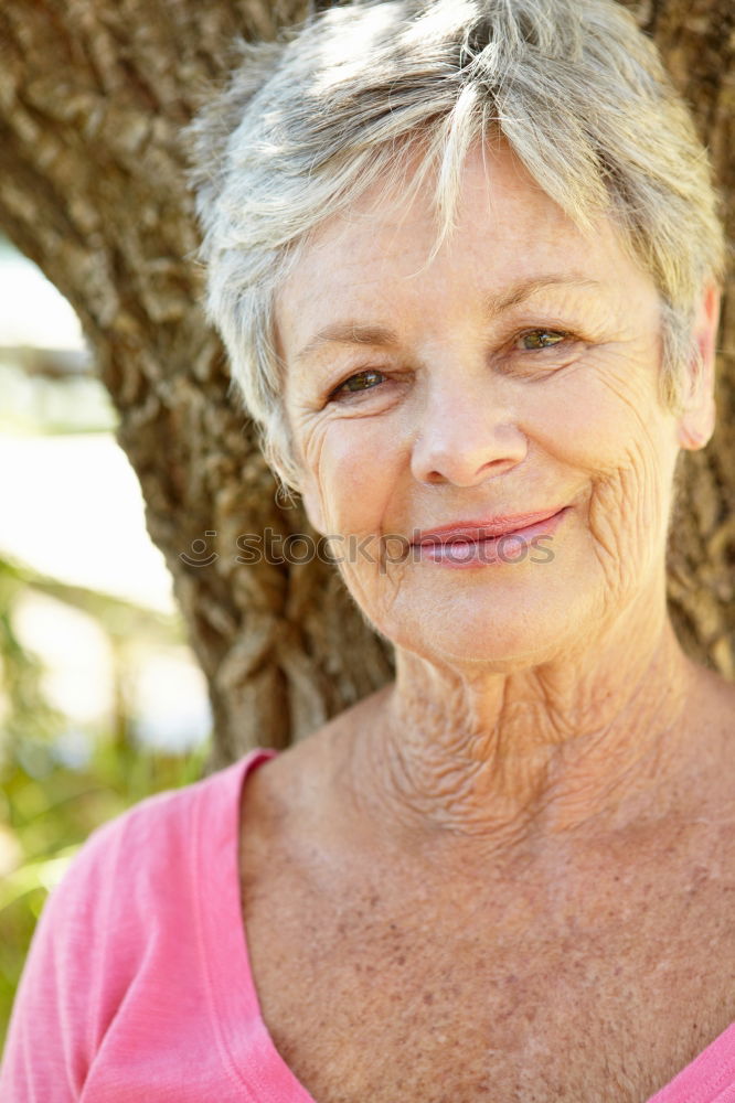 Similar – Image, Stock Photo Aged woman looking away