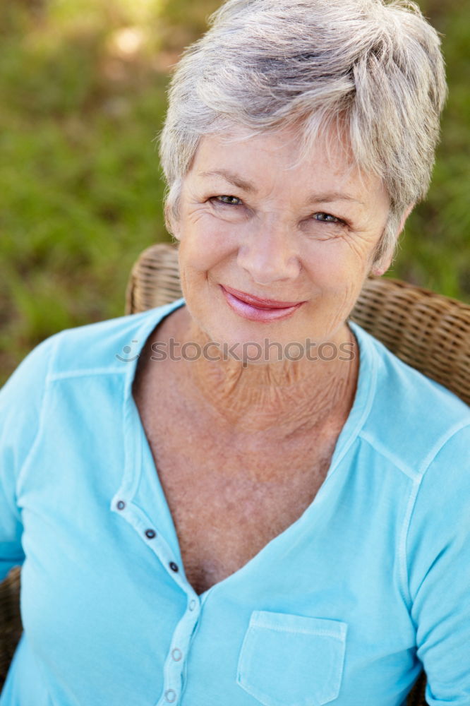 Similar – Image, Stock Photo Aged woman looking away