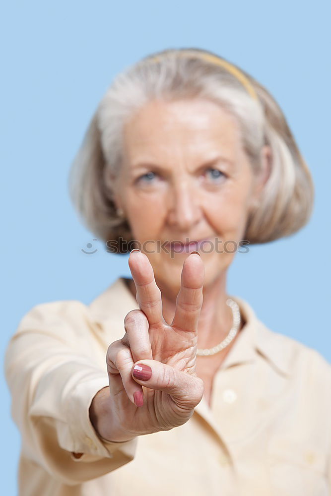 Similar – older woman looking pleased