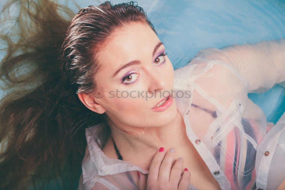 Similar – Young woman posing on stairs on street