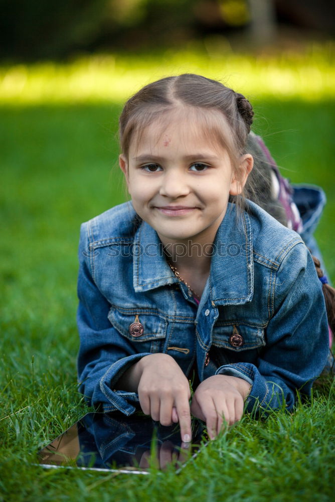 Similar – Girl with blue hair