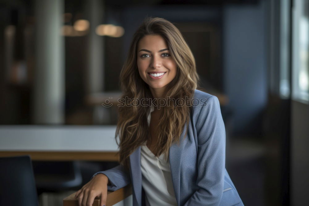 Similar – Image, Stock Photo Elegant woman standing against dark background