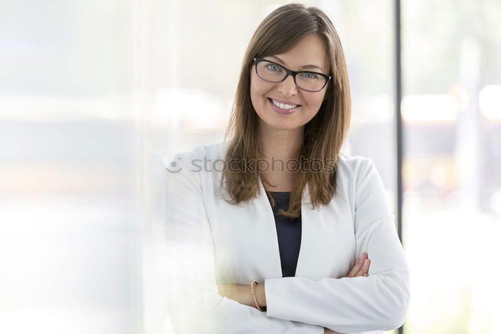 Similar – Image, Stock Photo Woman in whites at modern building