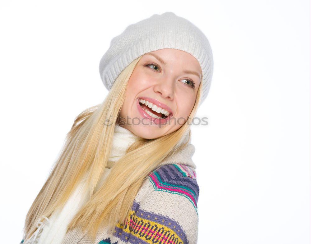 Similar – blonde, short-haired, laughing, wind, hair blown up