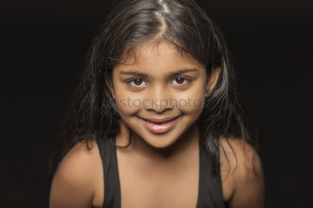 Similar – Portrait of cute little girl smiling