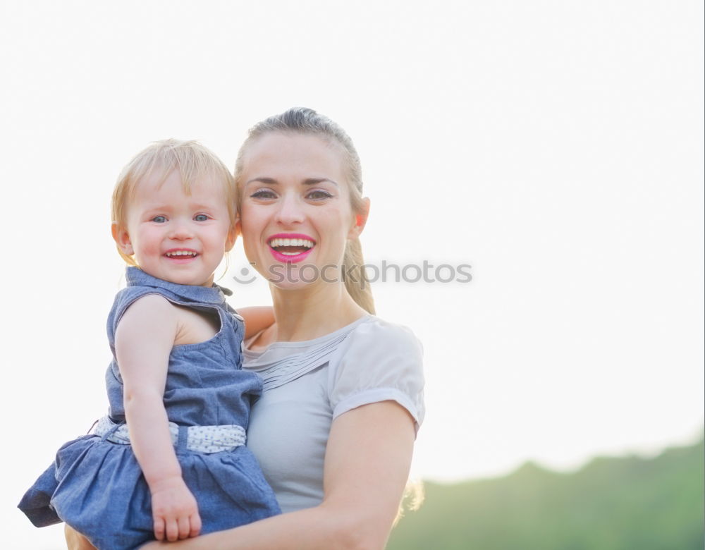 Similar – Image, Stock Photo Mother with child in park