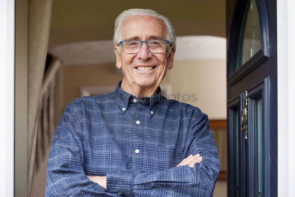 Similar – Smiling Old Man With a Grey Beard