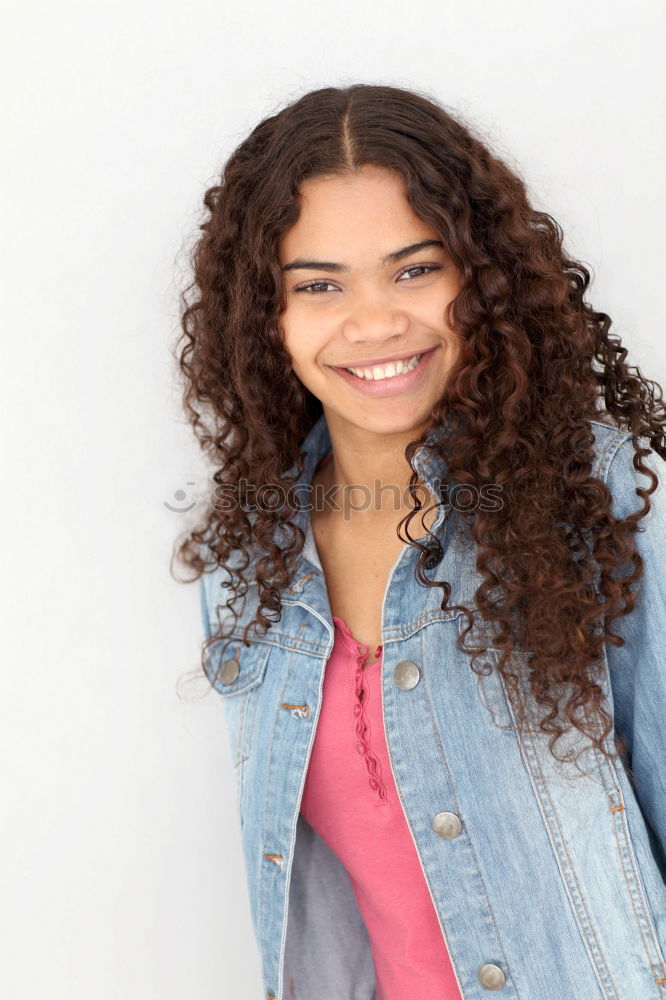 Similar – Image, Stock Photo Young black woman smiling and looking at camera