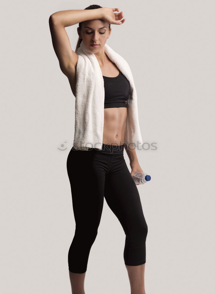 Similar – Young woman doing stretching exercises