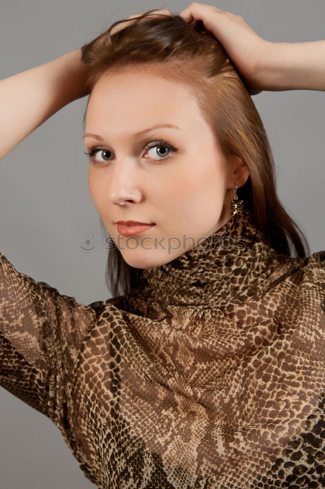 Image, Stock Photo Pretty woman posing in studio