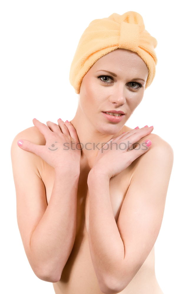 Image, Stock Photo real woman after shower