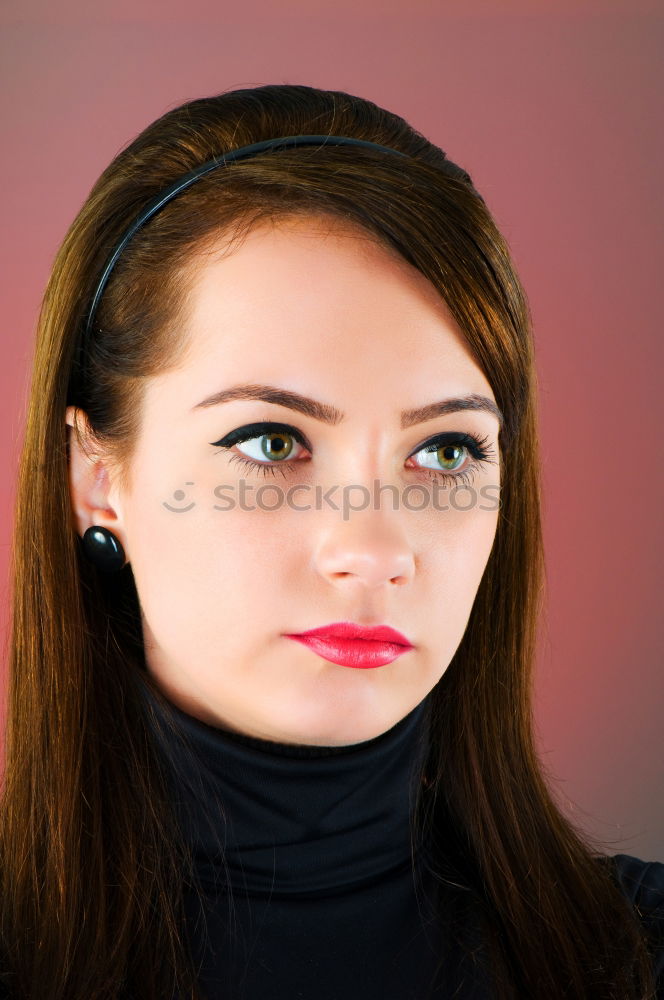 Similar – Image, Stock Photo Cheerful pretty young woman