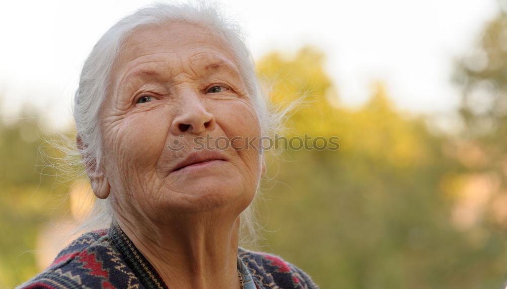 Similar – Portrait of a happy old woman