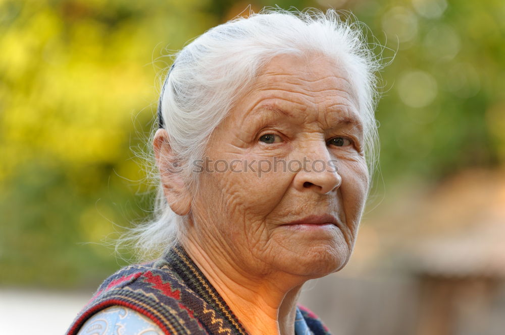 Similar – Portrait of a happy old woman