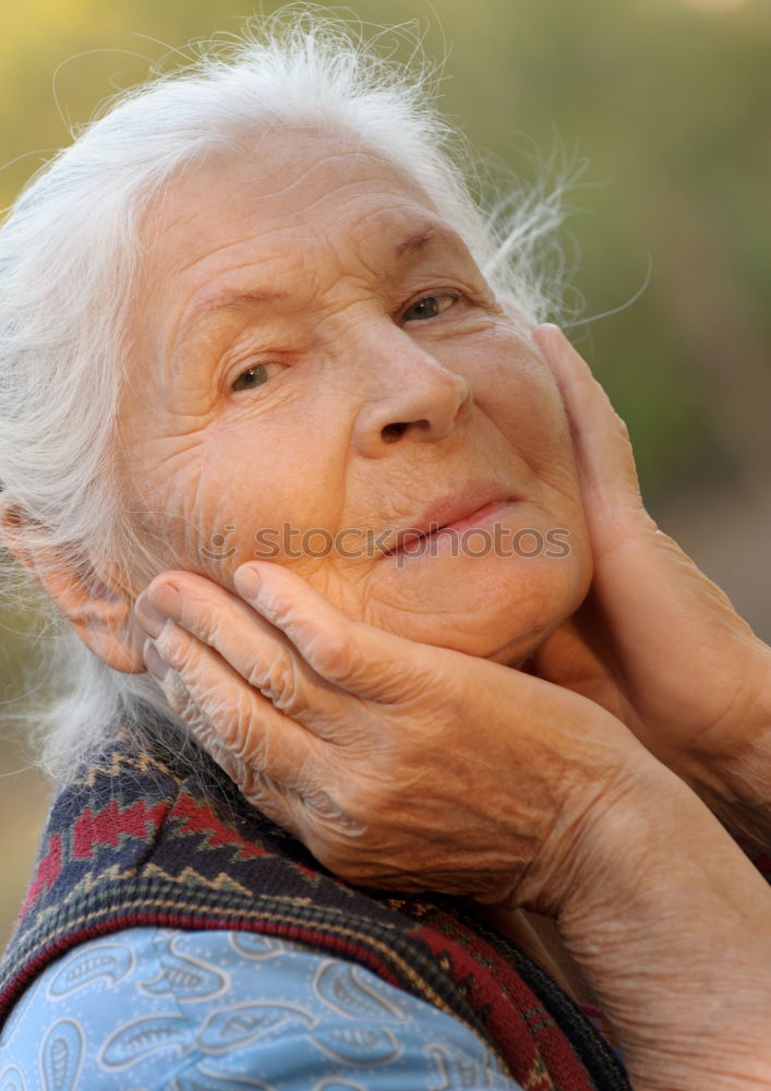 Similar – pensioner ponders Woman