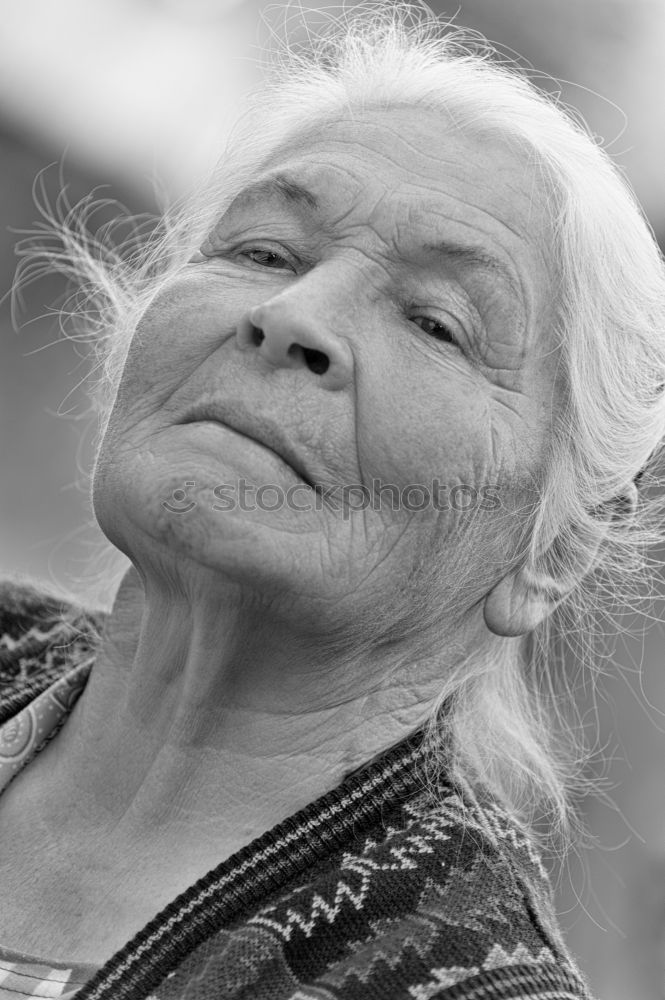 Similar – Portrait of a happy old woman