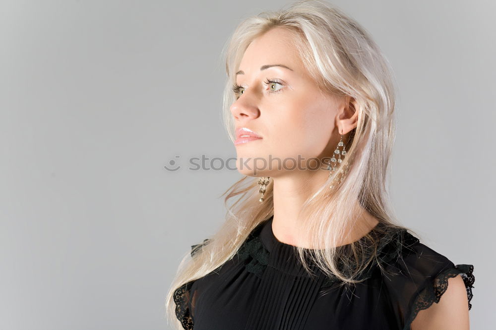 Similar – Image, Stock Photo Teenager with long blond hair