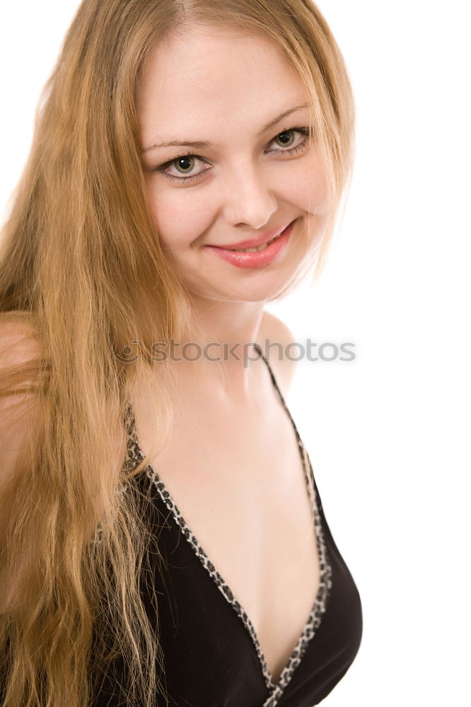 Similar – Image, Stock Photo Portrait of a young, pensive woman