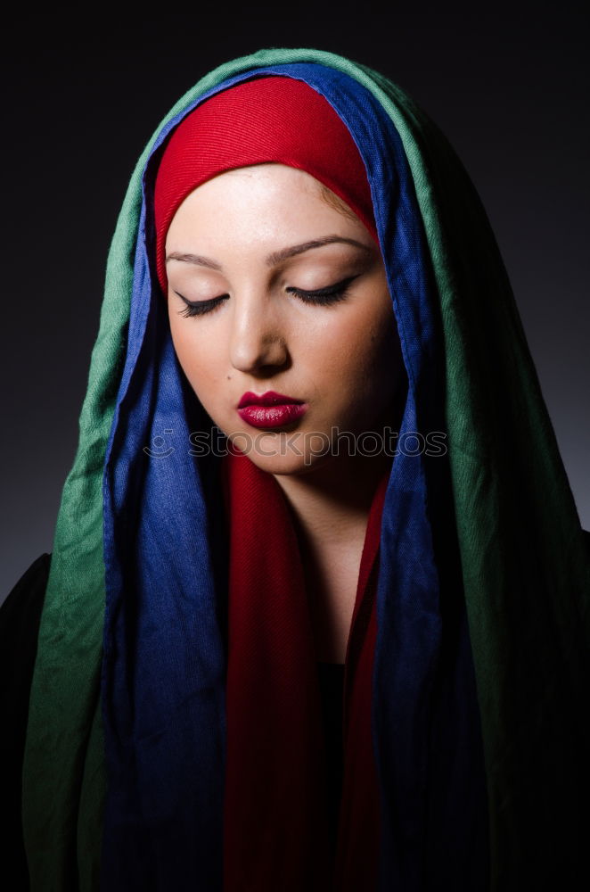 Similar – Woman with pearl cap