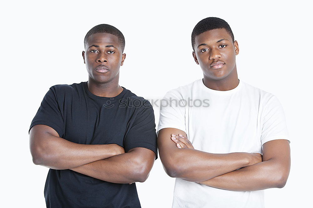 Similar – Barber showing haircut to customer