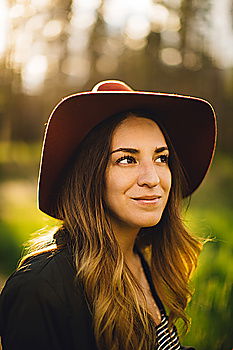 Similar – Image, Stock Photo Smiling woman with long grey dyed hair