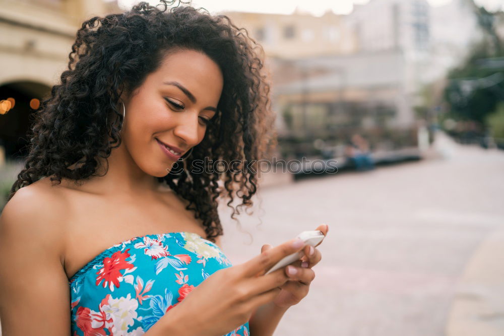 Similar – Image, Stock Photo Asian young woman texting message with phone