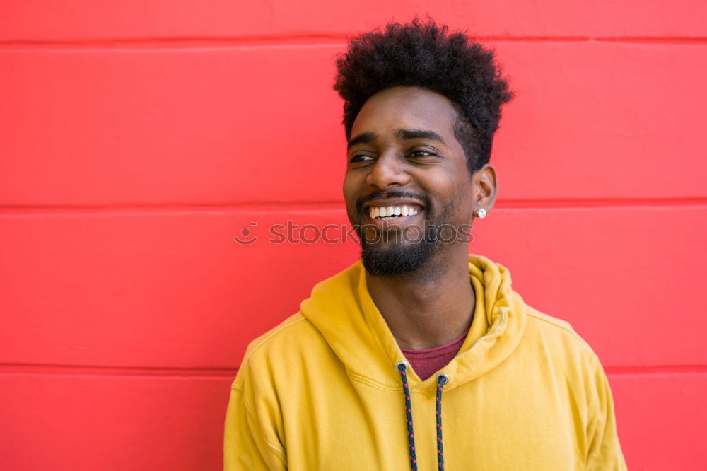 Similar – Image, Stock Photo Afro young man using mobile phone.