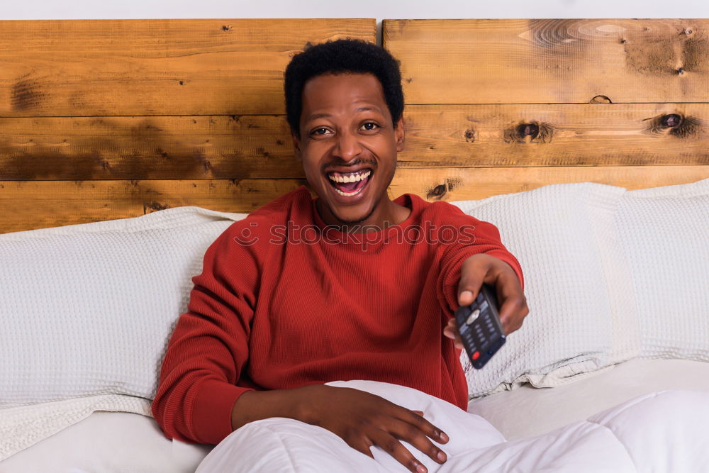 Similar – Image, Stock Photo Man having fun playing games