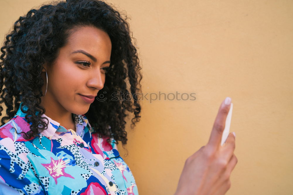 Similar – Image, Stock Photo Young black man using smart phone outdoors