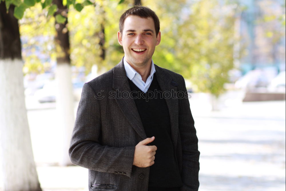 Similar – smiling office worker in white shirt