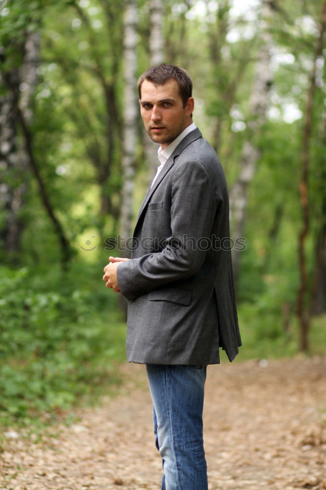 Similar – Image, Stock Photo Dennis in the forest at the golden hour