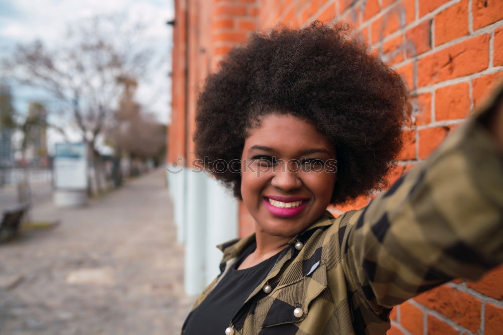 Similar – Image, Stock Photo Playful woman winking