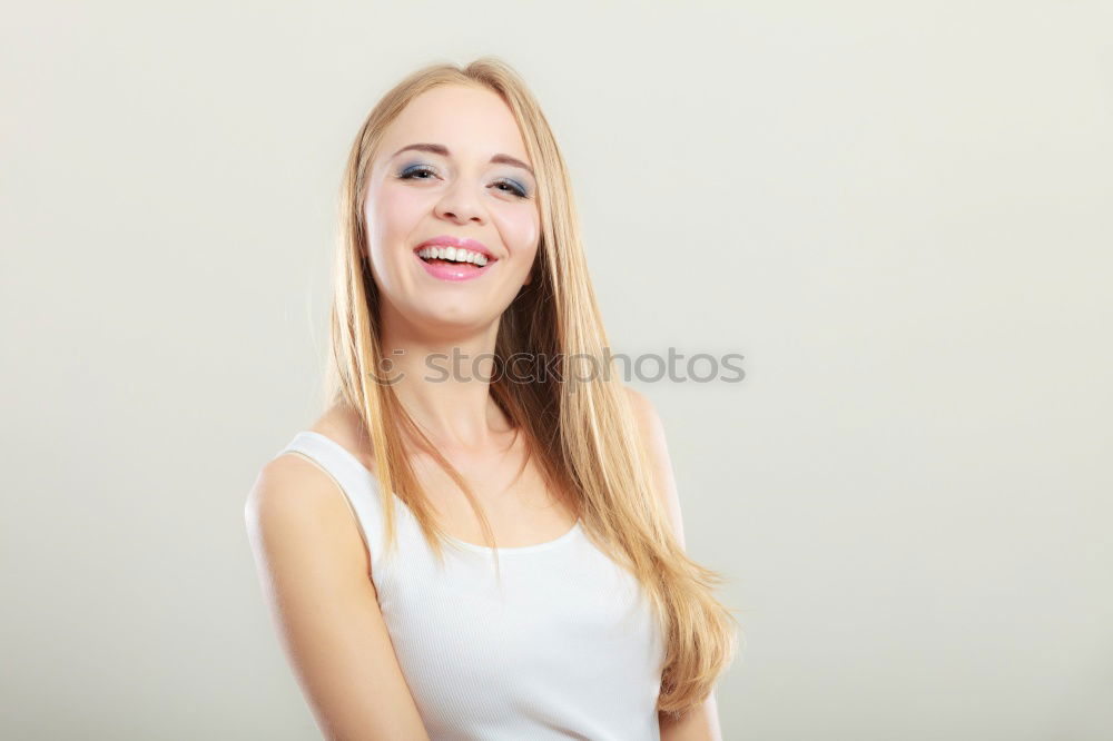 Similar – Image, Stock Photo Teenager with long blond hair