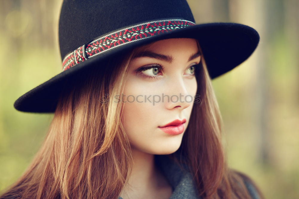 Similar – girl in hat Young woman