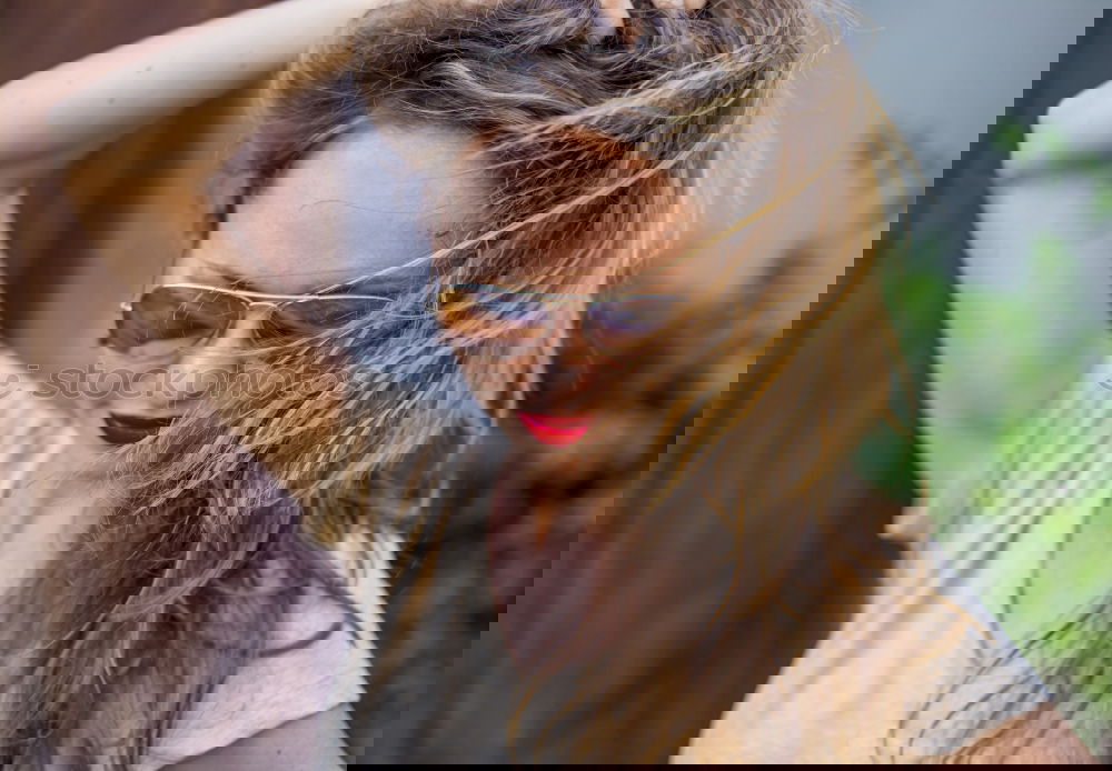 Similar – Image, Stock Photo young woman listening to music
