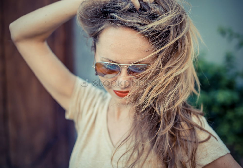 Similar – Image, Stock Photo Young woman lying down over rocks