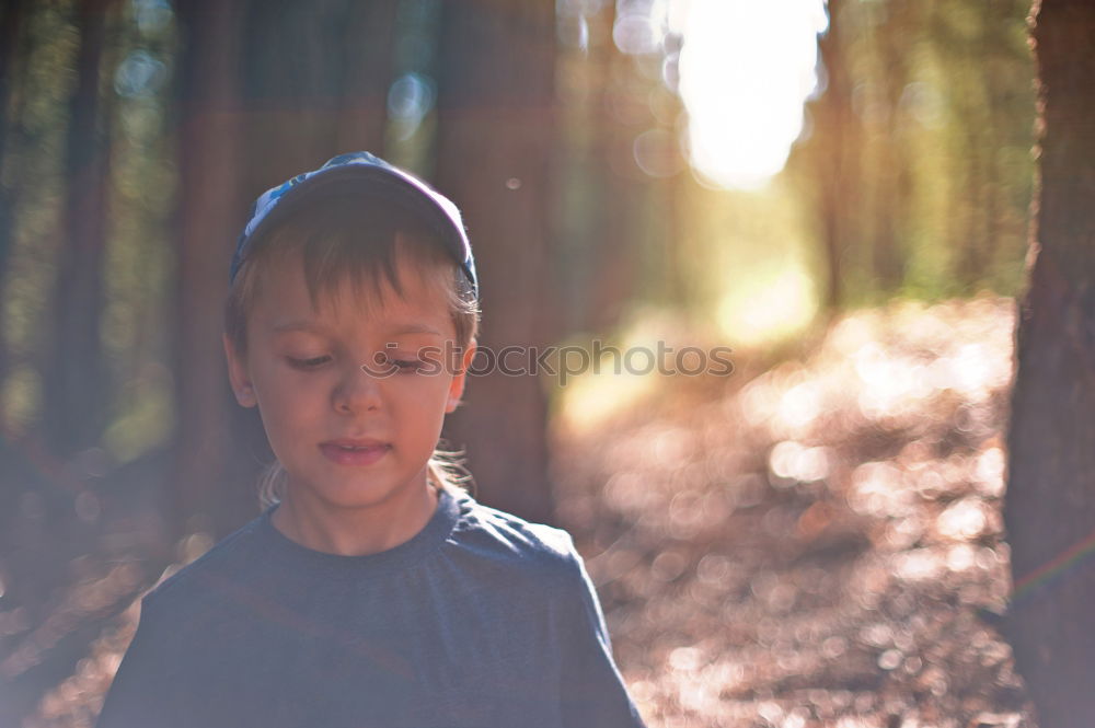 Similar – Image, Stock Photo Portrait of young beautiful teen boy in forest