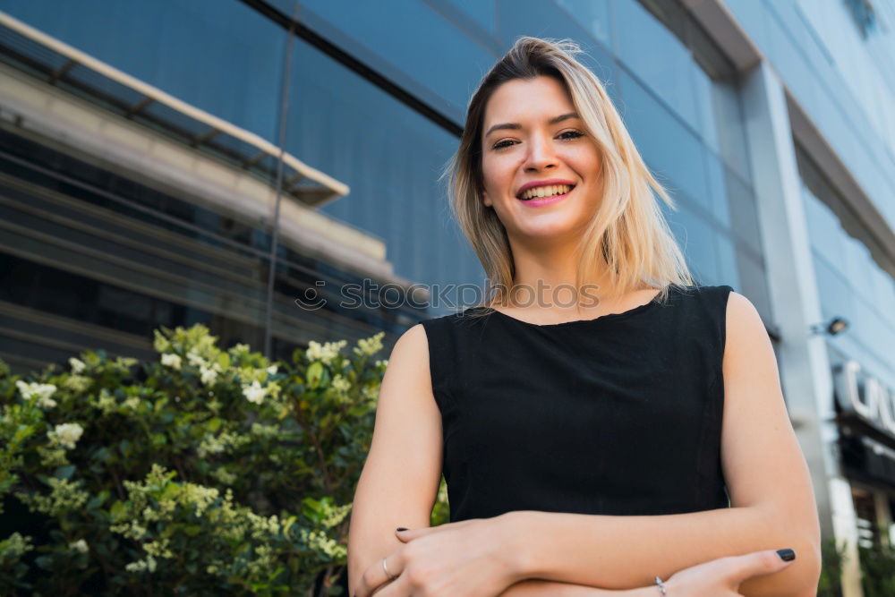 Similar – Image, Stock Photo Elegant woman standing against dark background