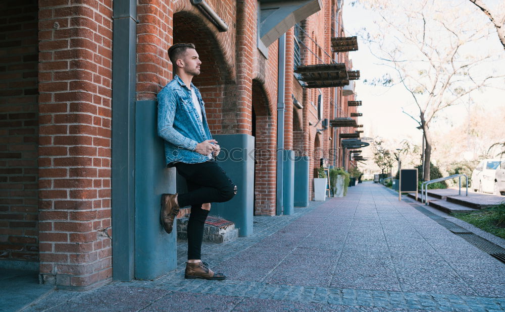 Similar – Young stylish man on station